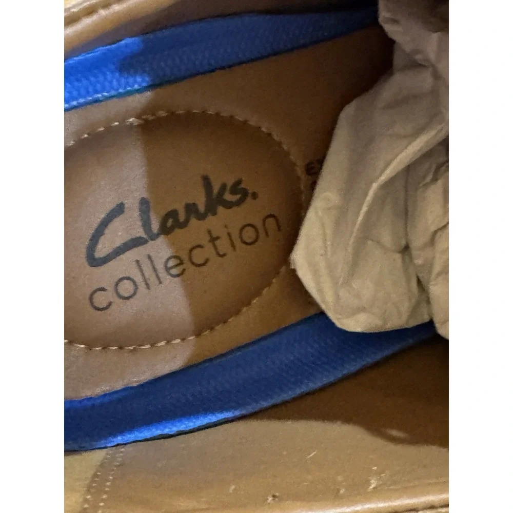 Collection By Clarks Men's Whiddon Cap Dark Tan Leather Shoes -‎ Size 11.5